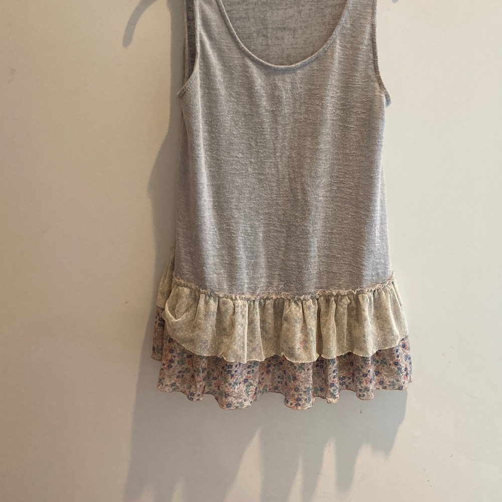 Easel Textured Gray Knit Top